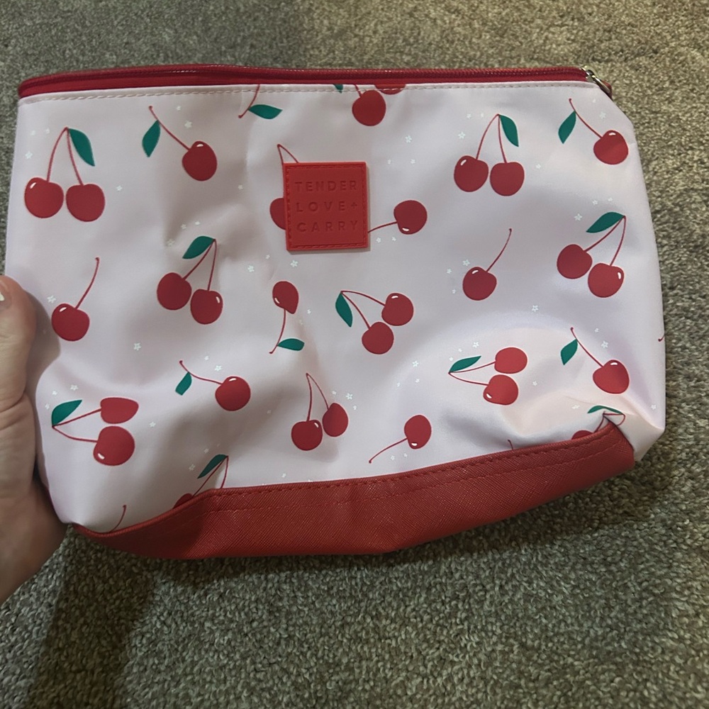Tender love and carry cosmetic bag cherry print
